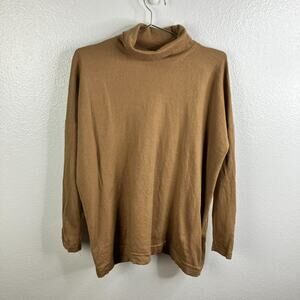 Arts & Science Cashmere Silk Turtleneck Sweater Size 1 Tan Japan Minimalist